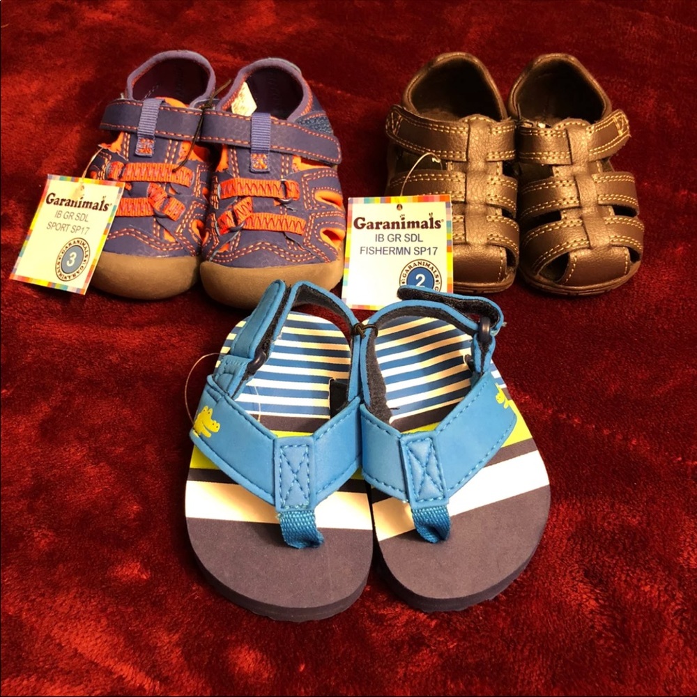🌺 “Bundle” 3 New Sets Infants Sandals 2-3🌺